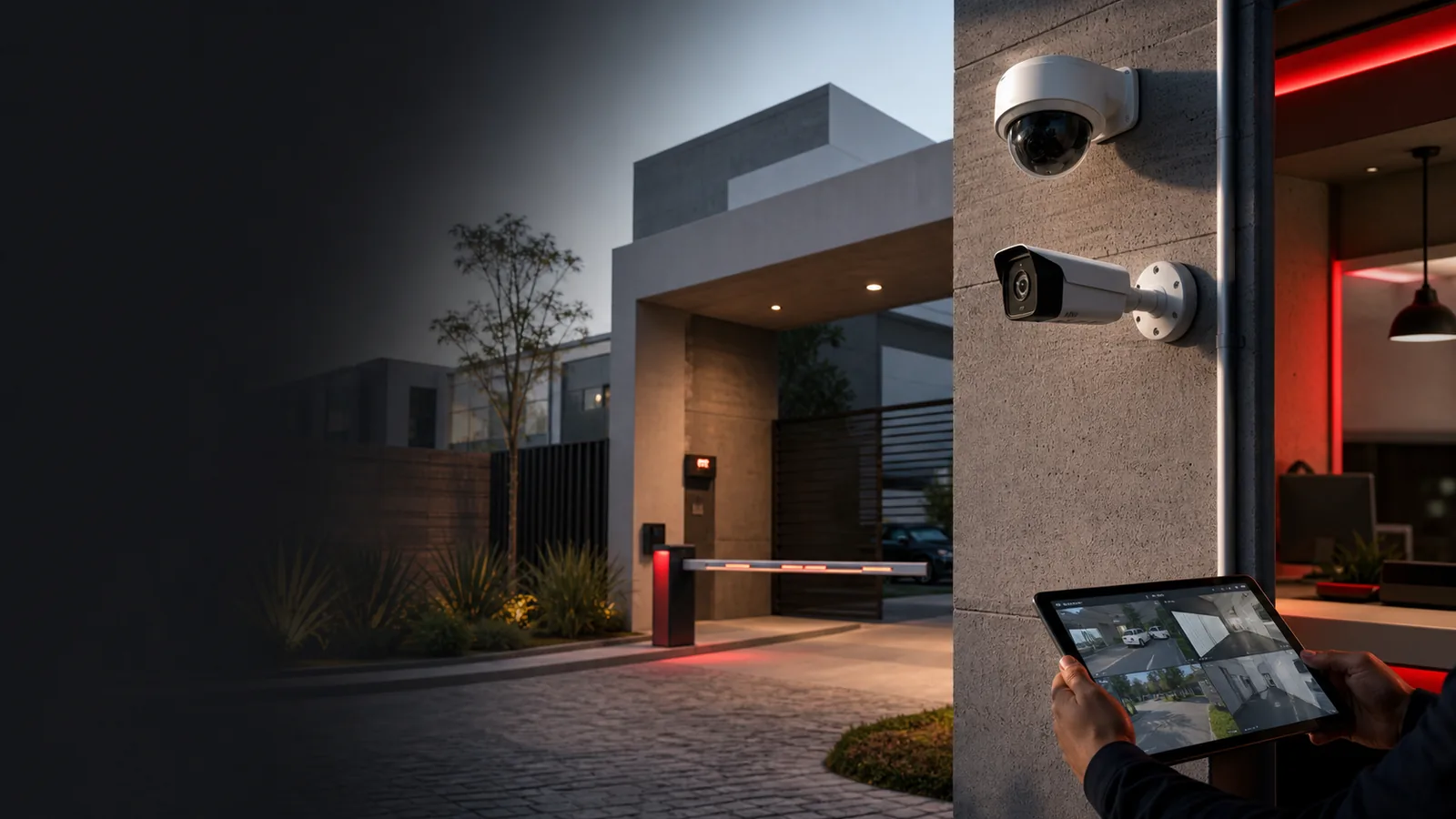Instalación profesional de cámaras de seguridad en un inmueble comercial